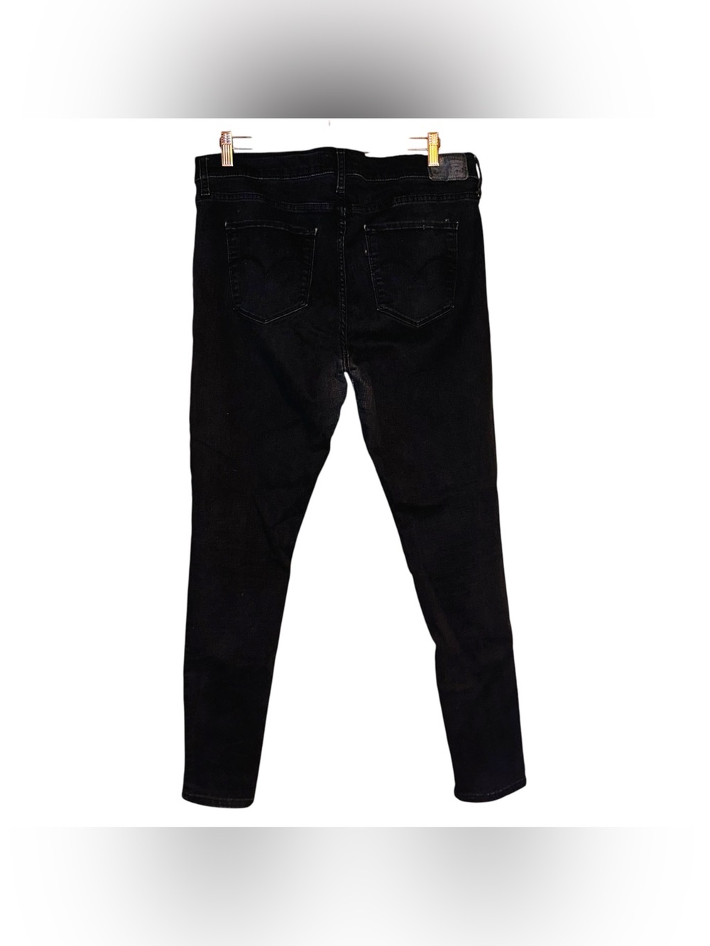 LEVI’S 720 High Rise Super Skinny Black Stretch Jeans Plus Size 34 - Picture 12 of 16